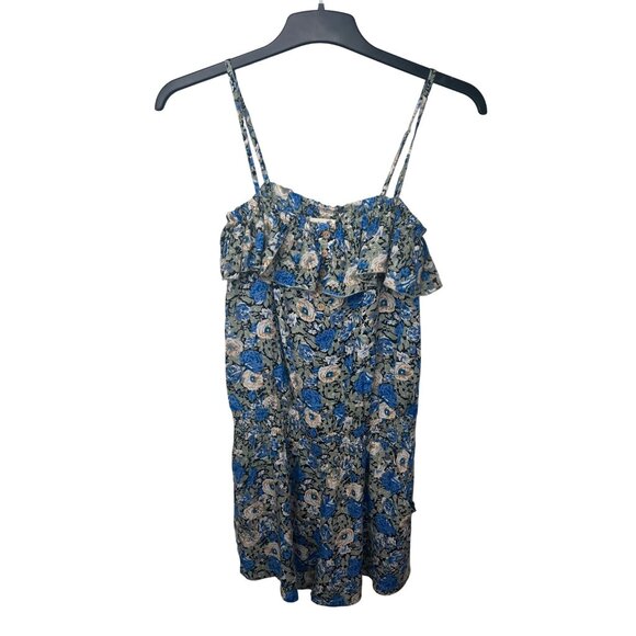 Mine Floral-Print Romper With Adjustable Spaghetti Straps Ruffle Bodice Large - Picture 3 of 14